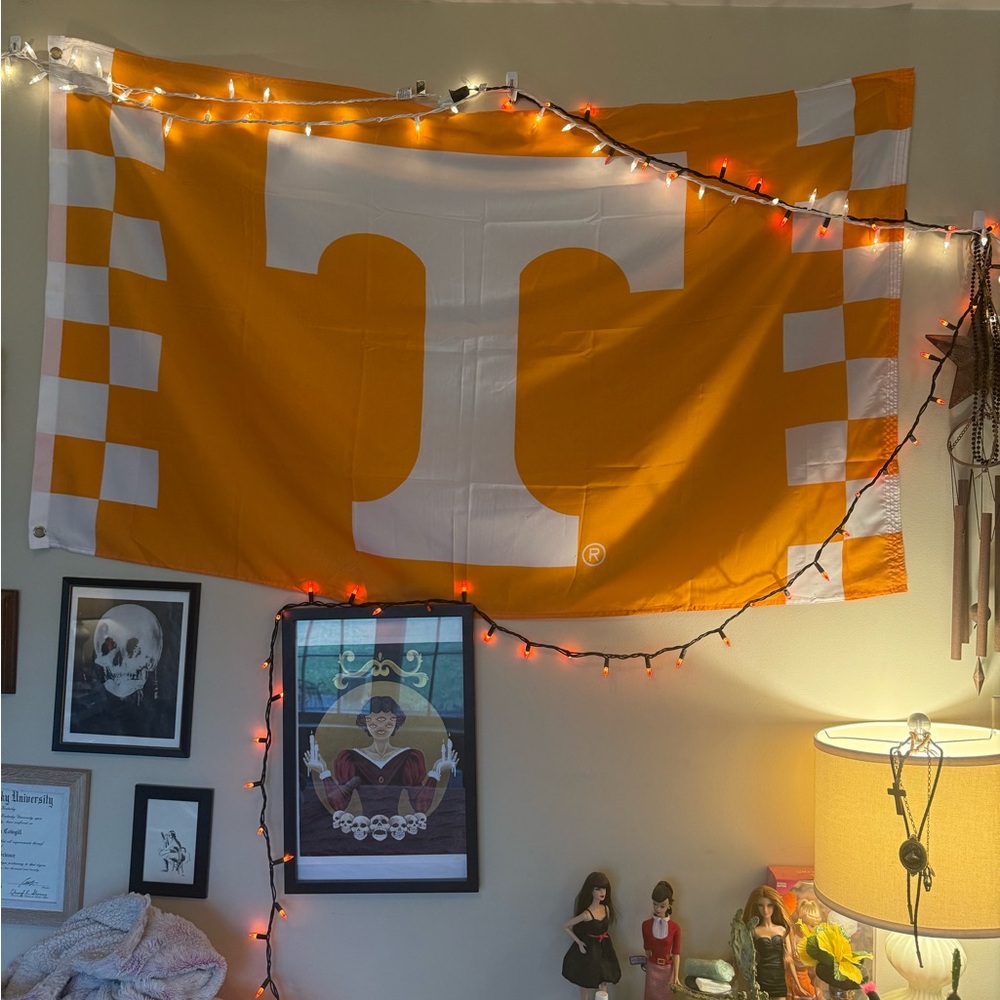 Tennessee Volunteers Orange and White Wall Flag